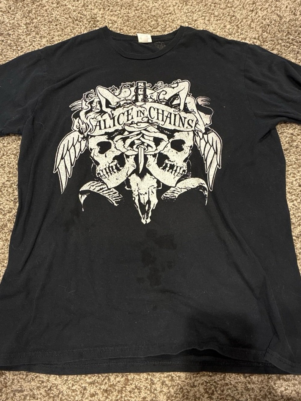 Gildan Black Short-Sleeve Alice In Chains Graphic Tee